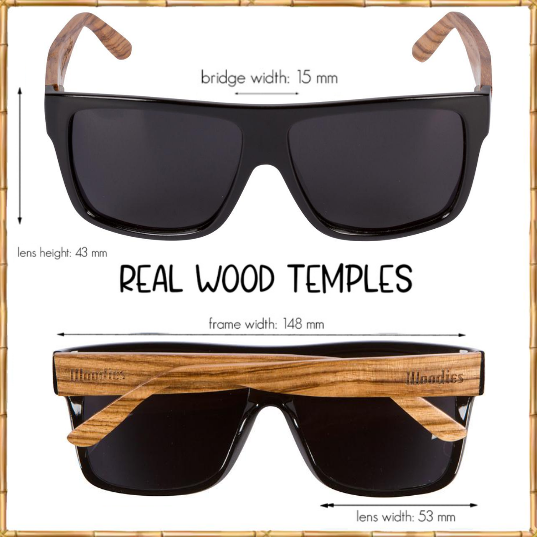 Zebra Wood Wrap Polarized Sunglasses