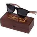 Walnut Wood Sunglasses with Polarized Lens in Wood Display Box for Men or Women
