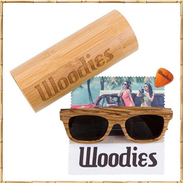 Full Frame Zebra Wood Polarized Sunglasses Woodies 9728