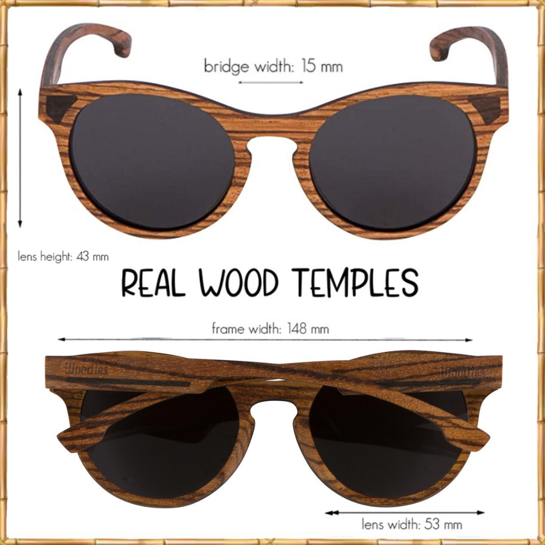 Full Wood Sunglasses Zebra Wood Cat Eye Style