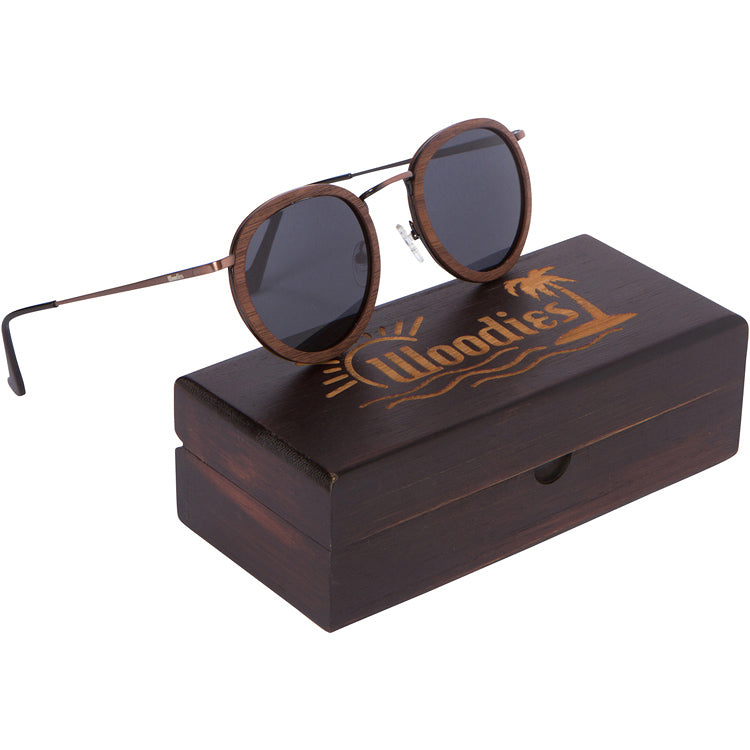 Buy STYLISH BLACK AVIATOR WOODEN METAL FRAME SUNGLASSES (BROW) at Amazon.in