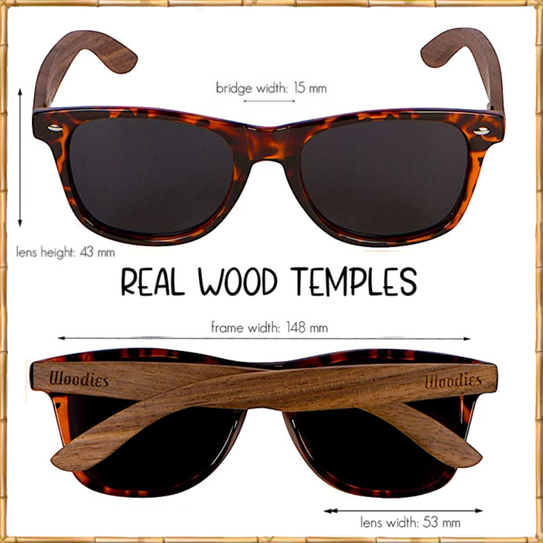 Tortoise Shell Walnut Wood Polarized Sunglasses