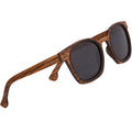 Full Wood Sunglasses Zebra Wood Three Dot Style