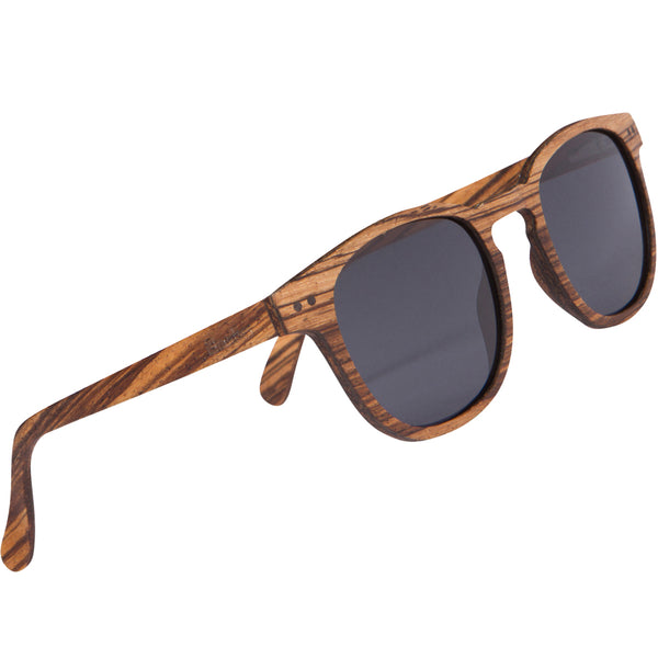 Full Wood Sunglasses Zebra Wood Foster Style – Woodies