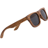 Woodies Full Frame Zebra Wood Sunglasses