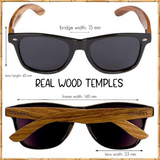 Walnut Classic Sunglasses with Polarized Lenses
