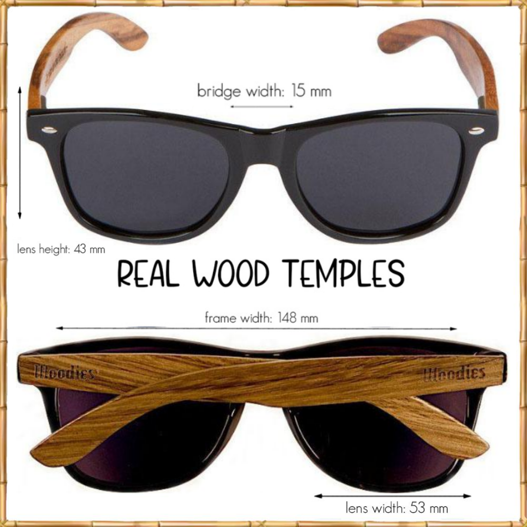 Walnut Wood Sunglasses with Bamboo Tube Packaging