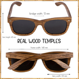 Woodies Full Frame Zebra Wood Sunglasses